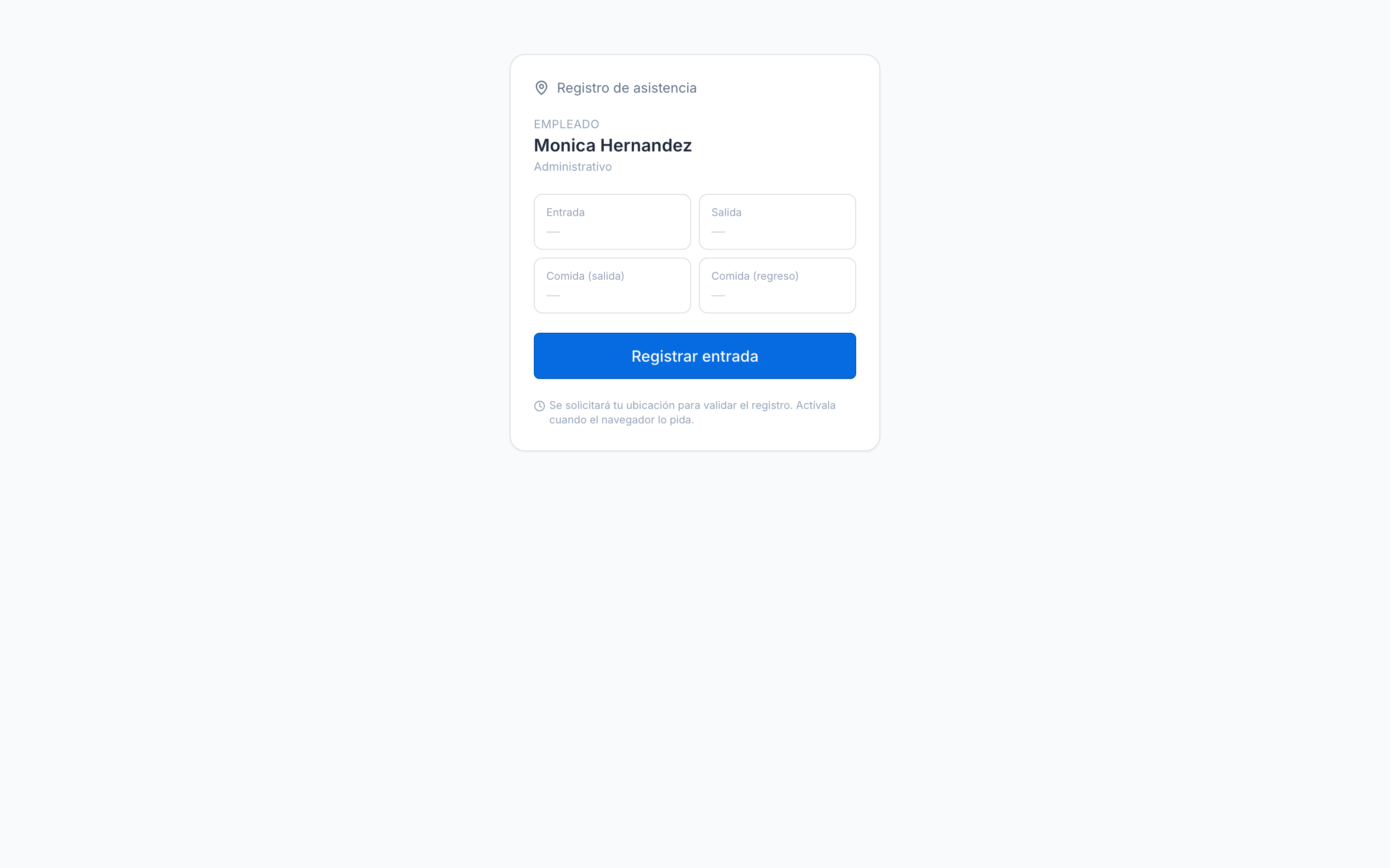 Registro de asistencia con la liga de código QR